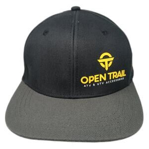 Open Trail ATV & UTV Accessories Snapback Cap Black One Size Adjustable 6 Panel